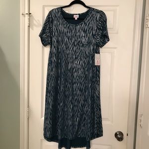 Elegant LuLaRoe Carly - Teal and Silver